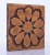 Light brown wooden square coaster – ten-star hexagonal pattern